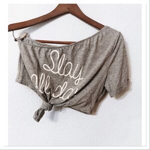 Fashion Nova one shoulder crop top